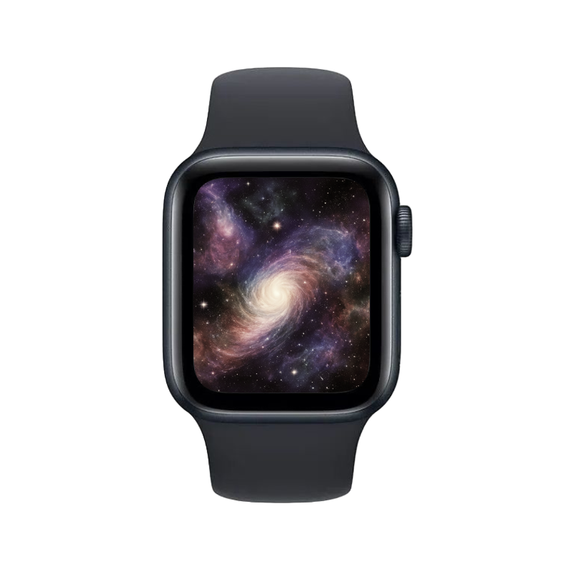 Apple Watch SE 2023, 44 мм, корпус из алюминия цвета «тёмная ночь», спортивный ремешок цвета «тёмная ночь»